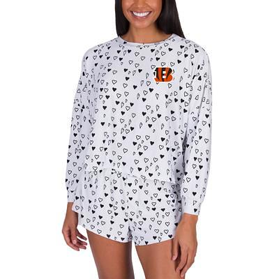 : Concepts Sport Women's White Cincinnati Bengals Crossfield Long  Sleeve Top & Shorts Set : Sports & Outdoors