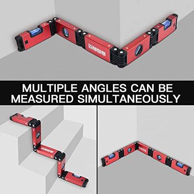 Multifunctional Folding Level Magnetic Folding Level 28 Inch Multi-Angle  Measuring Woodworking Tools High Precision Corner