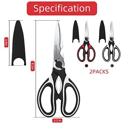 Kitchen Shears, 3-Pack Heavy Duty Kitchen Scissors, Dishwasher Safe Meat  Scissors, Stainless Steel Kitchen Scissors General Use for Chicken,  Poultry