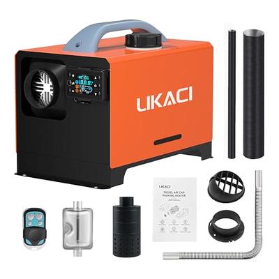 Likaci Diesel Heater All in One 5KW-8KW 12V/ 24V Diesel Air Car Parking  Heater with Upgraded LCD Switch Display& Remote Control, Fast Heating, for  RV, Garage, Car Trailer, Truck, Boat (Orange) 