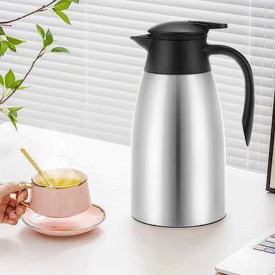 61oz Coffee Carafe Airpot Insulated Coffee Thermos Urn Stainless Steel Vacuum Thermal Pot Flask for Coffee, Hot Water, Tea, Hot Beverage - Keep 12