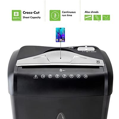 Basics 6-Sheet Cross-Cut Paper and Credit Card Shredder