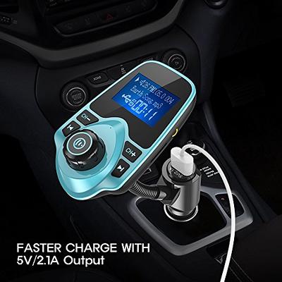 LENCENT Wireless Bluetooth 5.0 FM Transmitter for Car, Type-C PD 20W+ QC3.0  Fast USB Charger, Vehicle Mp3 Player Receiver HiFi Bass Sound, Cigarette  Lighter Radio Music Adapter, Supports Hands-Free 