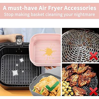 Air Fryer Tray Liners Air Fryer Tray for Ge Oven Air Fryer Silicone Pots  Silicone Air Fryer Basket Food Air Fryers Oven Accessories Replacement Of  Parchment Paper Reusable Air Fryer Silicone Liner 