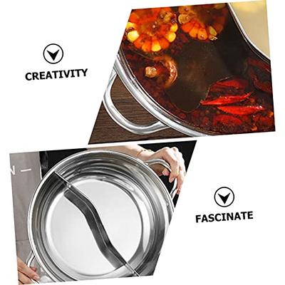 FELTECHELECTR Stainless Steel Mandarin Duck Pot Wok Pan with Lid Nonstick  Cookware Ramen Hot Pot Chinese Divided Hotpot Divided Hotpot Pot Shabu Hot