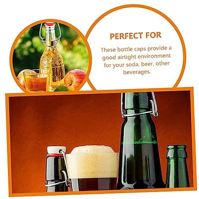 Encheng 12 Oz Glass Bottles with Cork Lids,Home Brewing Bottles