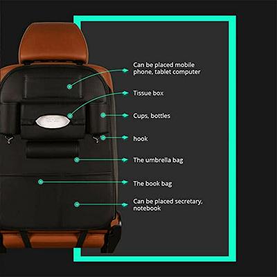 Pu Leather Car Seat Side Storage Bag Tissue Box Phone Holder