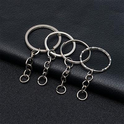 HXSEMAYIG 200pcs Key Rings Split Bulk Keyrings for Keychain and Crafts (25mm) Silver