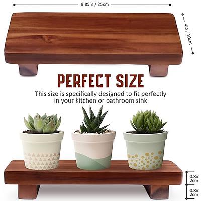 Wood Risers for Decor Display, Bathroom Counter Sink Decor, Dish