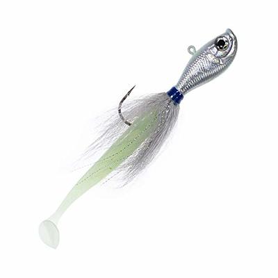 kmucutie 5 pcs Glow bucktail Jigs Saltwater or Freshwater Bait ，for bass  flounder fluke Striper Fishing Lure (All White Color, 1 OZ) - Yahoo Shopping