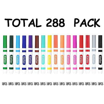 Rarlan rarlan washable markers bulk, markers for kids, bulk pack, 8 colors,  160 count