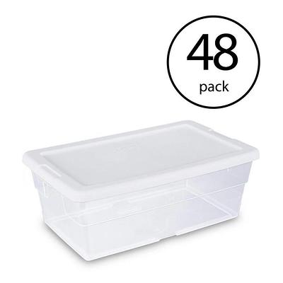 Sterilite Corporation 10-Pack Medium (64-Quart) Clear Tote with Latching Lid  in the Plastic Storage Containers department at