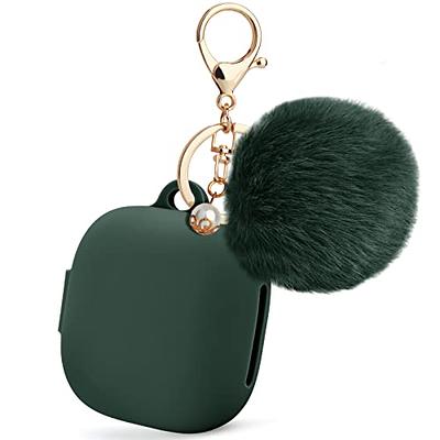 Silicone Protective Case with Faux Fur Pom Pom Keychain for AirPods Pro (2nd  Generation) - Lavender - HD Accessory