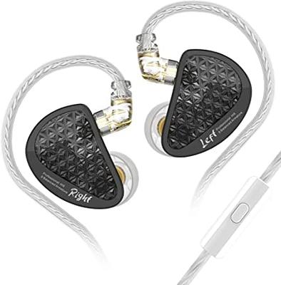  KZ ZS10 Pro X in Ear Earphone,Upgraded 4BA 1DD KZ Headphone  Multi Driver in Ear Earphone IEM Earbuds Headphone with Detachable  Silver-Plated Recessed 0.75mm 2Pin Cable for Audiophile (Dark, with Mic) 