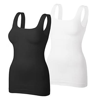 Women 3piece Bodysuits Seamless Shapewear Square Neck Tummy Control Waist  Thong Body Shaper Ribbed Tank Tops Slimming Body Suits