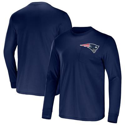 Women's Majestic Navy New England Patriots Plus Size Team Logo Long Sleeve  T-Shirt