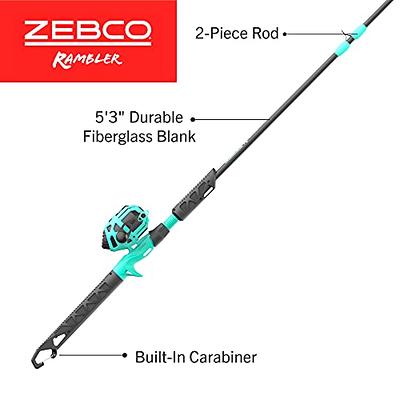 Zebco Kids Rambler Spincast Reel and Fishing Rod Combo, 5-Foot 3