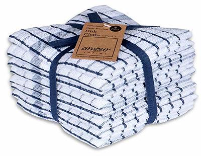 Homaxy 100% Cotton Dish Cloths, Pack of 8-12 x 12 Inches, Waffle