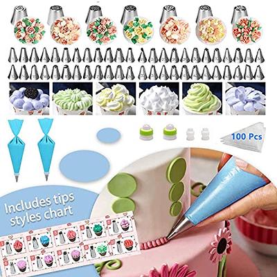 DOOK 398 PCS Cake Decorating Supplies Kit, Baking Tools Set, with 3 Packs  Springform Cake Pans, Cake Turntable and 48 Numbered Piping Tips with