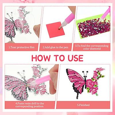 DIY Diamond Painting Keychains Kit 6Pcs Butterfly