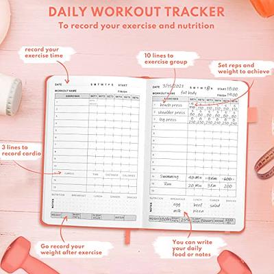 EPEWIZD Fitness Journal Hardcover Workout Planner 6- Month Undated Workout  Log Book Home Gym Accessories for Women and Man-Pink - Yahoo Shopping