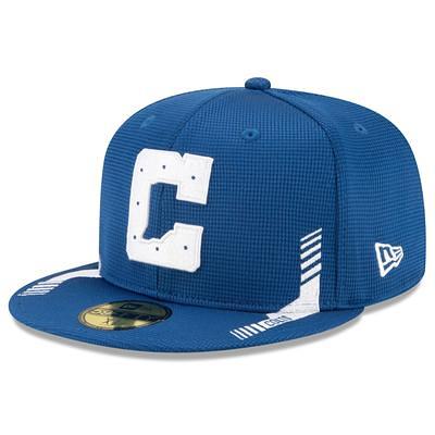 Men's New Era Graphite/Royal Indianapolis Colts 2021 NFL Draft Trucker 39THIRTY Flex Hat