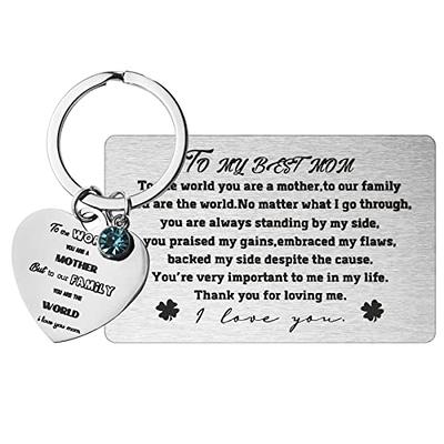 YEEQIN Mom Gifts from Daughter Son Mom Keychain for Birthday Appreciation Gifts for Mother Key Chains