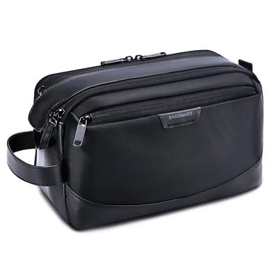 BAGSMART Toiletry Bag for Men, Travel Toiletry Organizer Dopp Kit  Water-resistant Shaving Bag for Toiletries Accessories, Door Room  Essentials, Black