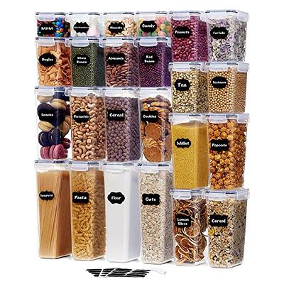 Pantry Organization and Storage Set 4 Pieces Kitchen Containers with Lids  Large 5.2L Dry Food Storage Containers Airtight Bulk Plastic Flour Sugar