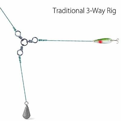 3-Way Fishing Hook Bait Line Connector Sea Fishing Rolling Swivel Solid  Rings #