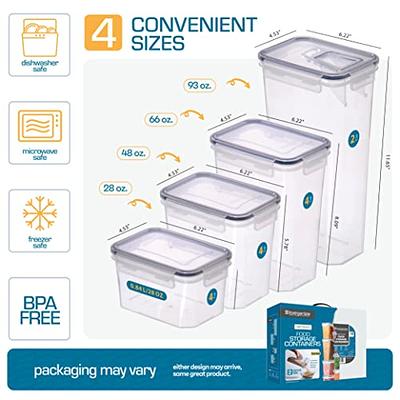  Food Storage Containers with Lids, 5 Pieces Set Airtight Food  Containers, Interchangeable Lock Design: Home & Kitchen