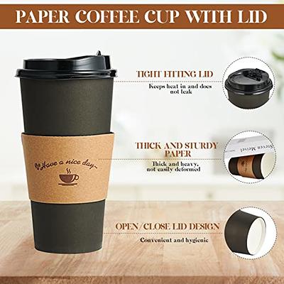50 Pack Thickened Kraft Disposable Coffee Disposable Coffee Cups