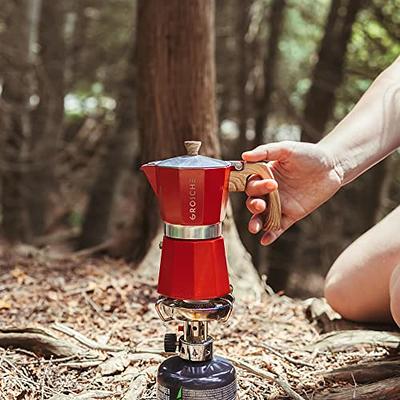 GROSCHE Milano Stovetop Espresso Maker Moka Pot 6 Cup, 9.3 oz, Red - Cuban Coffee  Maker Stove top coffee maker Moka Italian espresso greca coffee maker  brewer percolator 