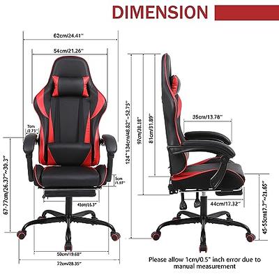 Flash Furniture Ergonomic Gaming Chair with 4D Armrests, Headrest, & Lumbar  Support-Black/Red