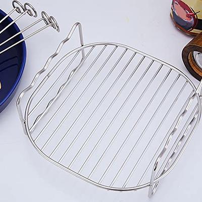 6/7/8 Inch Air Fryer Rack Skewers Accessories Double Layer