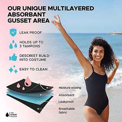 Waterproof Period Swimwear for Women & Girls, Leakproof One Piece Period  Swimsuit for Teens & Adults, Menstrual Period Bathing Suit, Swim Suit,  Period Swimming Suit, Black Period Proof