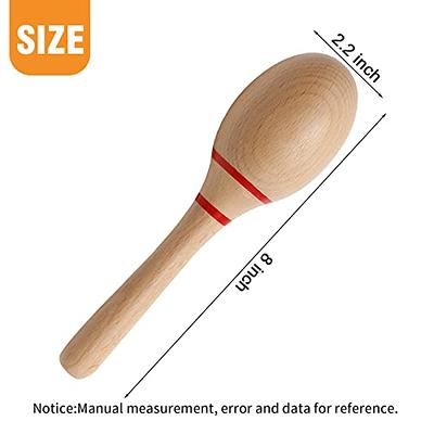 Maracas Hand Percussion Rattles, Wooden Rumba Shaker Musical Instrument for  Kids Adults, Set of 2