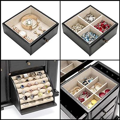 Frebeauty Stackable Velvet Jewelry Organizer Trays for Drawers Inserts  Jewelry Storage Tray Display Case Earrings Bracelets Necklace Rings  Accessories