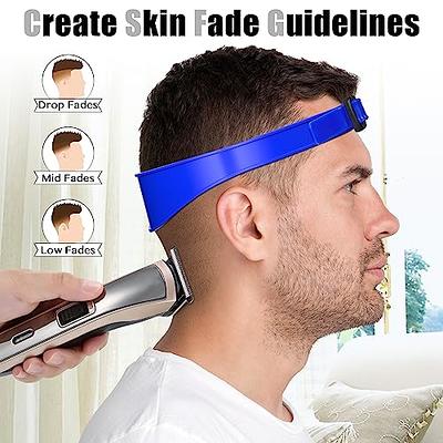  Fade Guide and Neckline Shaving Template, Curved Silicone Band, Great for Creating Skin Fade Guidelines for DIY Haircuts