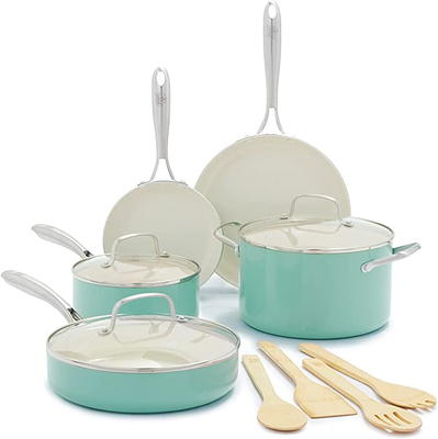 Cuisinart GreenChef Pro Ceramica XT 14 pc. Nonstick Cookware Set, Silver -  Yahoo Shopping