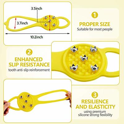 1 Pair Non Slip Gripper Spikes Claw Universal Ice Non Slip Shoe Spikes with  5 Tooth Steel Nails for Hiking Mountaineering Skiing Walking Shoes and  Boots (Yellow) - Yahoo Shopping