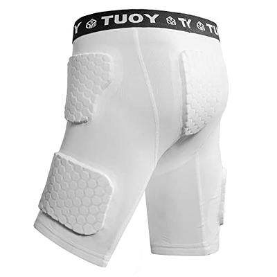 TUOY Padded Compression Shorts Padded Football Girdle Hip and