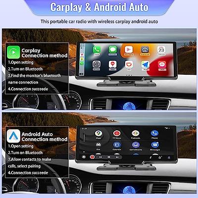 Wireless 10.26 CarPlay Android Auto Dashcam Monitor DVR 2 Camera for Truck  RV