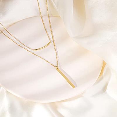 Elegant and Simple Multi-Layer Necklaces in Silver and Gold 