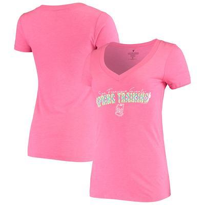 Women's Atlanta Braves Soft as a Grape Navy Plus Size V-Neck T-Shirt