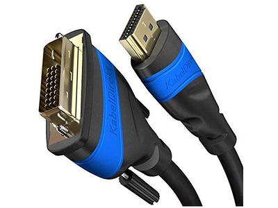 DVI to HDMI Cable 10ft, Bi-Directional HDMI to DVI-D Video