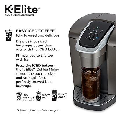 Keurig K-Slim + Iced Single Serve Coffee Maker, Brews 8 to 12oz. Cups, Gray