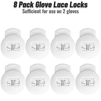  Jomeya Glove Locks, 8 Pack Baseball Glove Lace Locks, No More  Knots Required, Universal Fit for Baseball and Softball Gloves (Black) :  Sports & Outdoors
