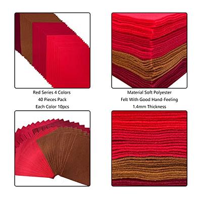 Jtnohx Soft Felt Sheets, 1.4mm Thick Craft Felt, 8x12 Red Felt Fabric  Squares, 4 Colors 40 Pieces Color Felt for Craft DIY Project (Red Series) -  Yahoo Shopping