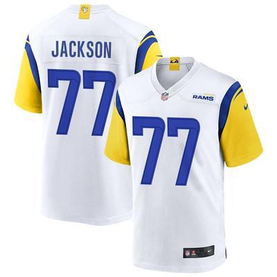 Alaric Jackson Men's Nike White Los Angeles Rams Alternate Custom Jersey Size: Small